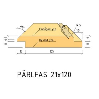 21X120 PÄRLSP FALS MELLAN 4,8